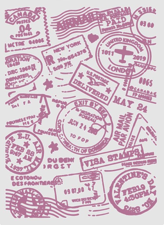 sara davies letters from the heart vintage postmarks embossing folder