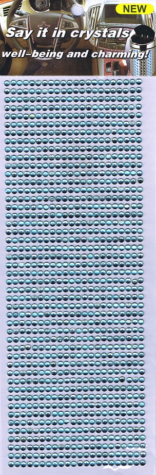 say it in crystals 3mm faceted aqua marine self adhesive crystals (1034 pc)