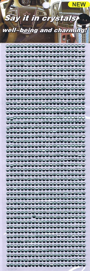 say it in crystals 3mm faceted emerald green self adhesive crystals (1034 pc)