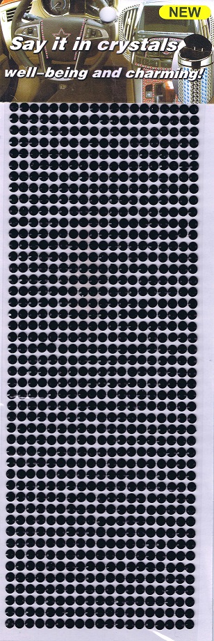 say it in crystals 5mm faceted black self adhesive crystals (874 pc)