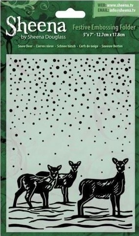sheena douglass snow deer embossing folder