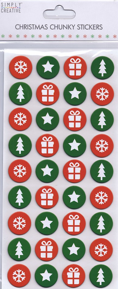 simply creative christmas chunky stickers 36 stickers