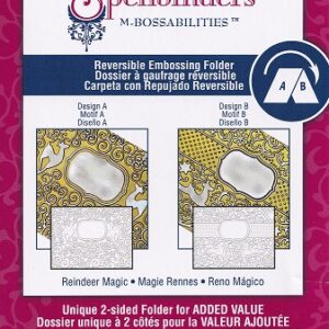 spellbinders m bossabilities reversible embossing folder reindeer magic