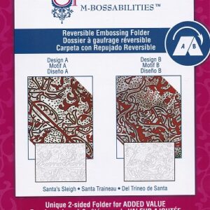 spellbinders m bossabilities reversible embossing folder santa's sleigh