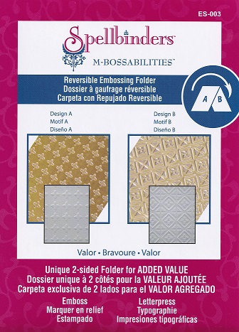 spellbinders m bossabilities reversible embossing folder valor