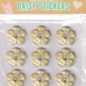 tjm ltd crafty things acrylic daisy stickers (cream)