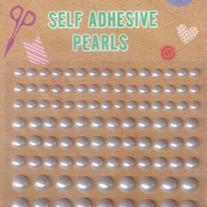 tjm ltd crafty things self adhesive pearls (ivory) 108pcs