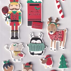 tjm ltd festive feeling christmas 3d stickers (nutcracker)