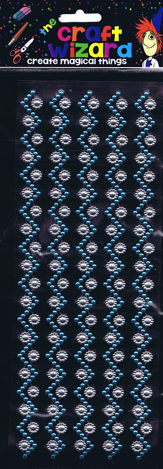 the craft wizard blue & silver crystal wavy dots (100 & 500)