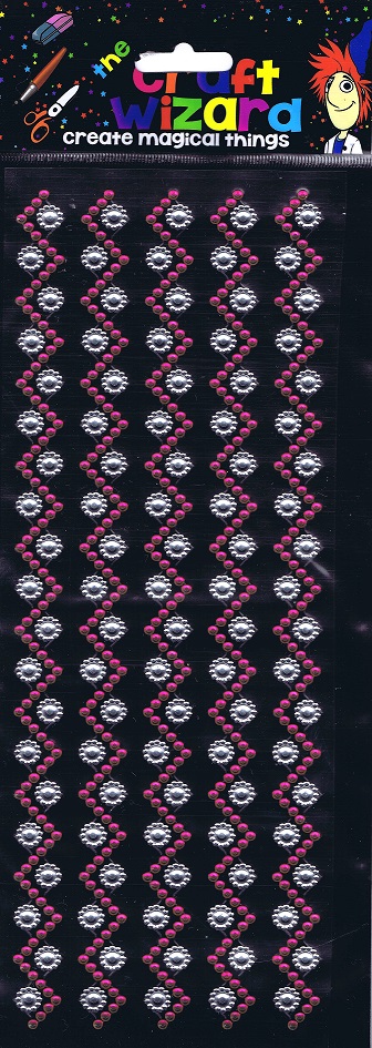 the craft wizard red & silver crystal wavy dots (100 & 500)