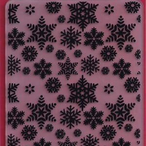 the works snowflake embossing folder