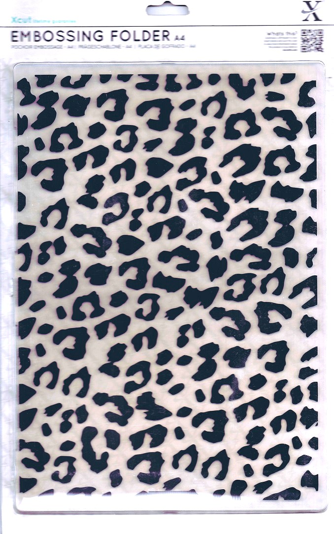 xcut a4 leopard print embossing folder