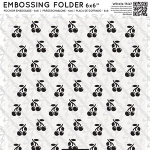 xcut cherries 6" x 6" embossing folder