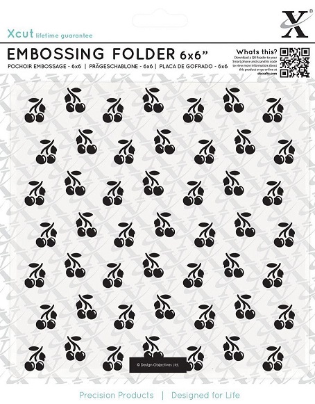 xcut cherries 6" x 6" embossing folder