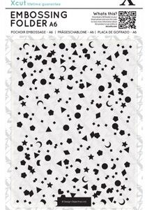 xcut mixed confetti a6 embossing folder