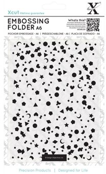 xcut mixed confetti a6 embossing folder