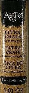 art c ultra chalk soft matt paint 30ml (black)