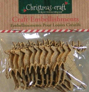 Christmas Craft - Craft Embellishments Reindeer (12pk)