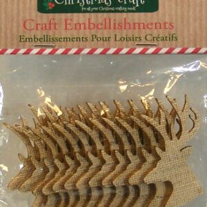Christmas Craft - Craft Embellishments Reindeer Heads (12pk)