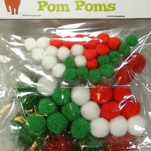 Christmas Crafts - Assorted Coloured Pom Poms