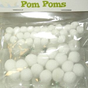 Christmas Crafts - White Assorted Pom Poms