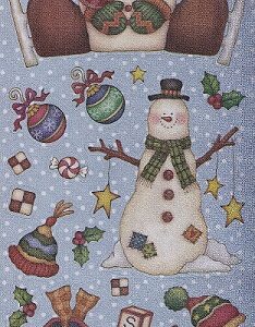 Christmas Holographic Snowman Stickers
