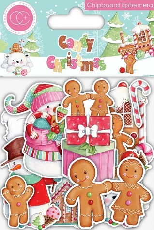 Craft Consortium - Candy Christmas Chipboard Ephermera