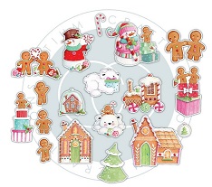 Craft Consortium - Candy Christmas Chipboard Ephermera - Image 2
