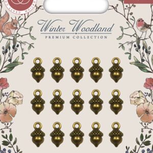 Craft Consortium - Winter Woodlands - Metal Vintage Acorn Charms