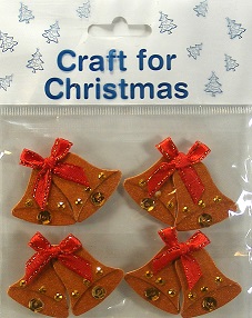 Craft For Christmas - Bells Toppers (4pk)