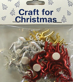 Craft For Christmas - Gold, Silver & Red Stag Toppers