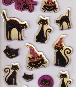 Craft Planet - Halloween Dome Stickers - Scary Cat