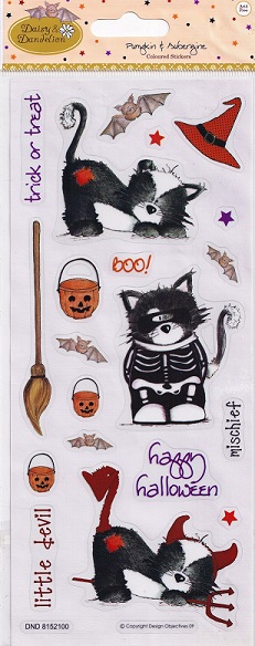 Daisy & Dandelion - Pumpkin & Aubergine Coloured Stickers