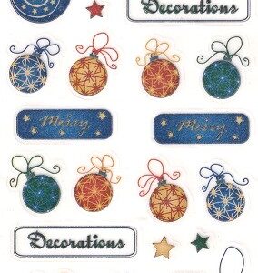 Dcrafts Papermania - Traditional Baubles Adhesive Vellum Stickers