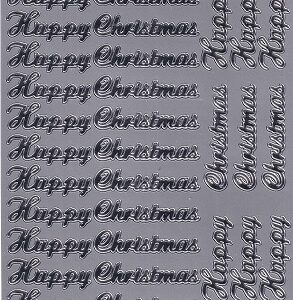 Docrafts - Anita's Happy Christmas Outline Stickers (Silver)