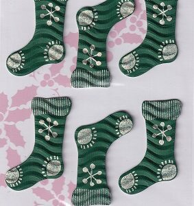 Docrafts - Anita's Ripple Stickers Stockings (Green) ANT818907