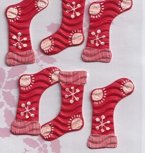 Docrafts - Anita's Ripple Stickers Stockings (Red)