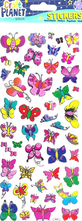 Docrafts - Craft Planet Fun Stickers Butterfly