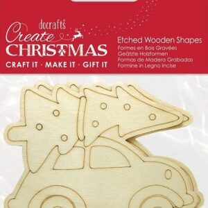 Docrafts - Create Christmas Etched Wooden Shapes - Car