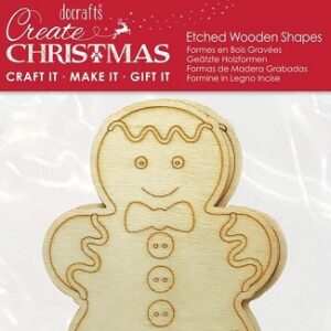 Docrafts - Create Christmas Etched Wooden Shapes - Gingerbread Man
