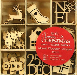 Docrafts - Create Christmas Mixed Wooden Shapes