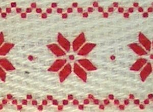 Docrafts - Create Christmas Ribbon - Snowflake (Cotton)