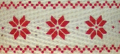 Docrafts - Create Christmas Ribbon - Snowflake (Cotton)