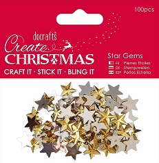 Docrafts - Create Christmas Star Gems (Gold)