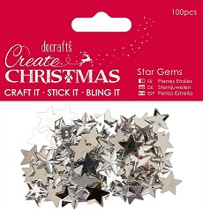 Docrafts - Create Christmas Star Gems (Silver)