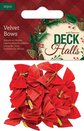 Docrafts - Deck The Halls Velvet Bows