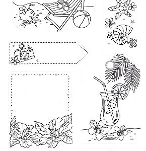 Docrafts Papermania - Colour In Stickers Seaside