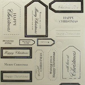 Docrafts Papermania - Happy & Merry Christmas A5 Die-Cut Foiled Sentiments