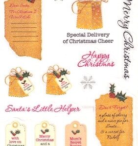 Docrafts Papermania - Traditional Xmas Lists Adhesive Vellum Stickers