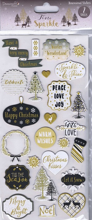 Dovecraft - Time To Sparkle Dimensional Stickers